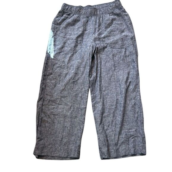 Jones New‎ York Linen Blend crop Pants with pockets size medium Blue - Picture 1 of 10